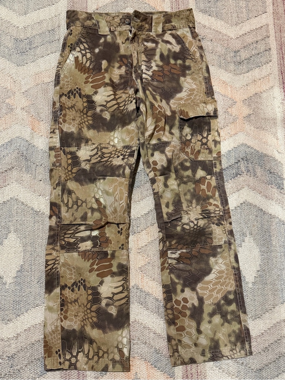 Men's Camo Cargo Pants - Brown/Tan by Kryptek, size small